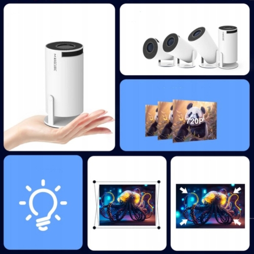 HY300 PRO HD TV-PROJEKTOR 130'' ANDROID WIFI TRAGBAR ROTIERBAR